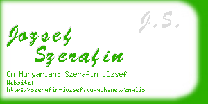 jozsef szerafin business card